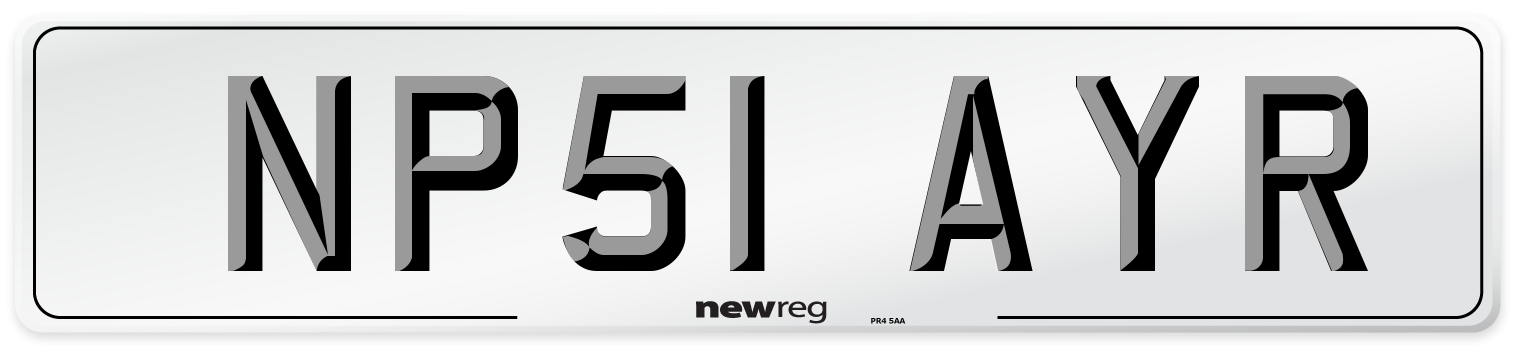NP51 AYR Number Plate from New Reg
